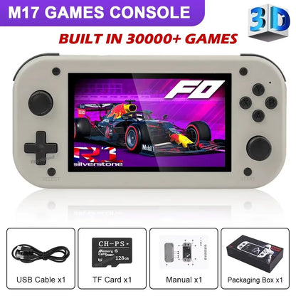 M17 Handheld Game Console 4.3 Inch LCD Screen Emuelec Emulator Portable Retro Video Game Player Built in 20000+Classic Games
